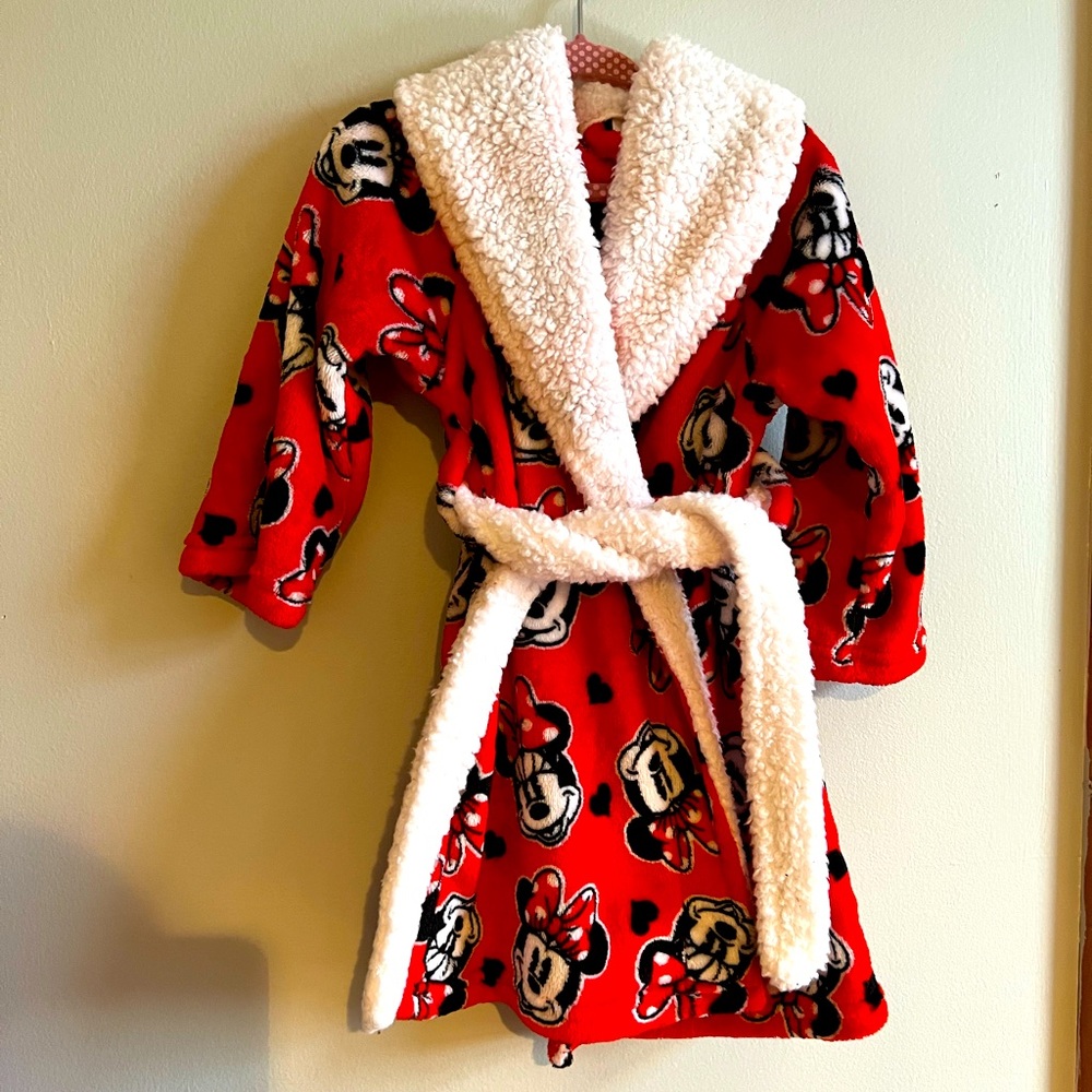 EUC Minnie Mouse Toddler Robe